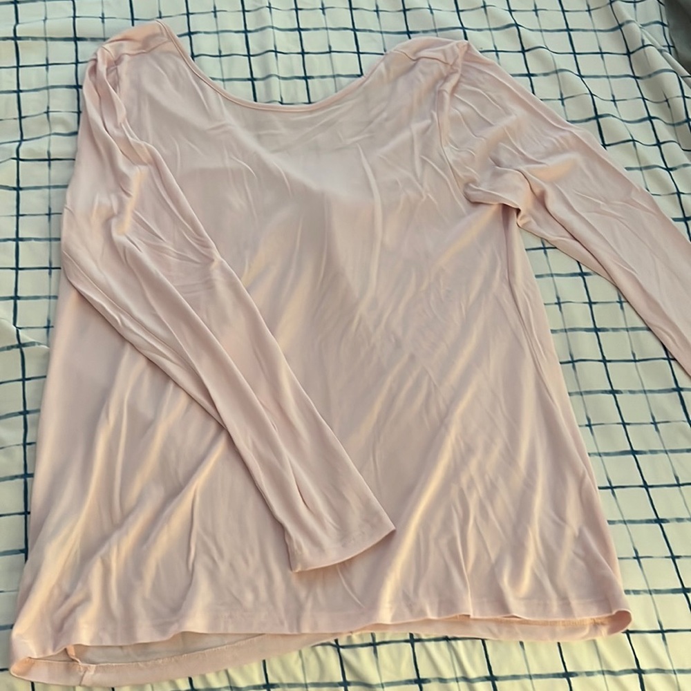 Pink athleta waterfall back top